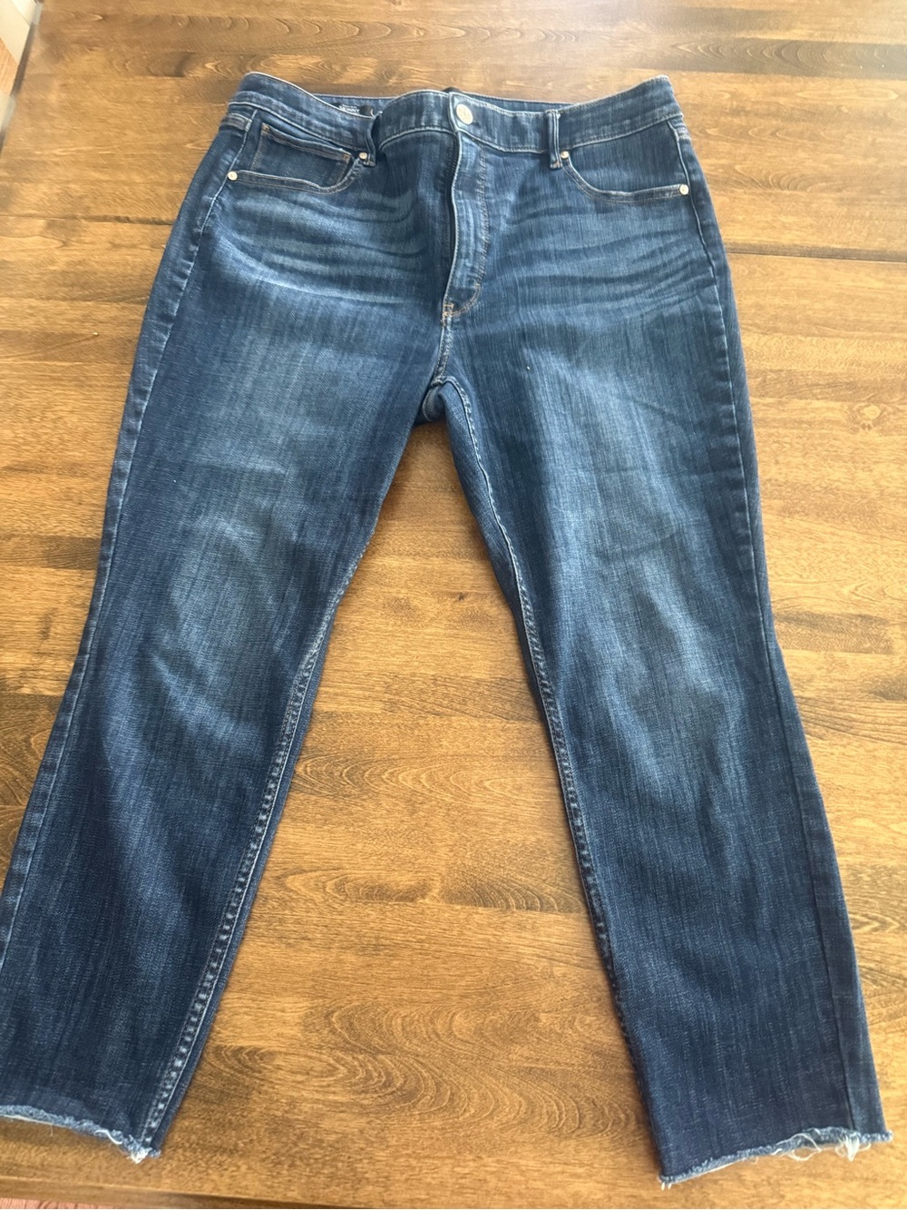 White House Black Market Women's Slim Straight Dark Blue Jeans